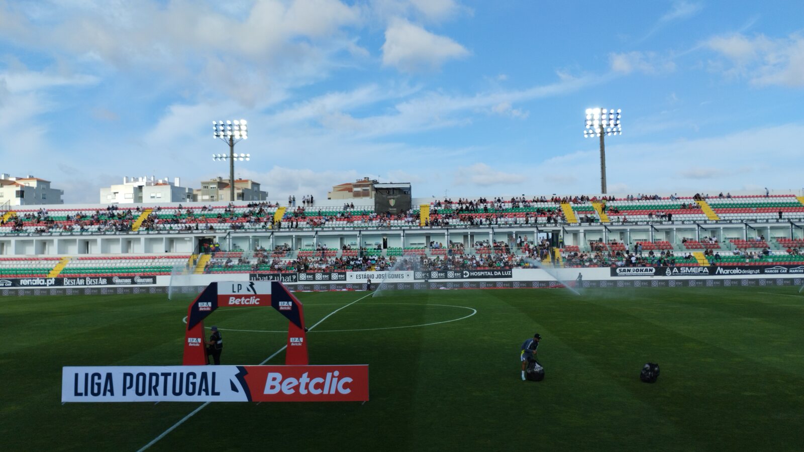 Estádio José Gomes during a Primeira Liga match in Amadora, Portugal.
